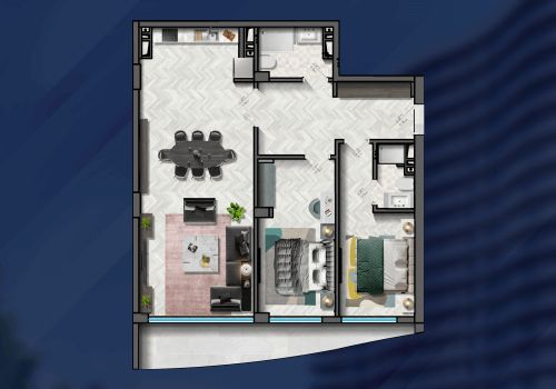 3 otaqlı/studiya - 144.1 m²